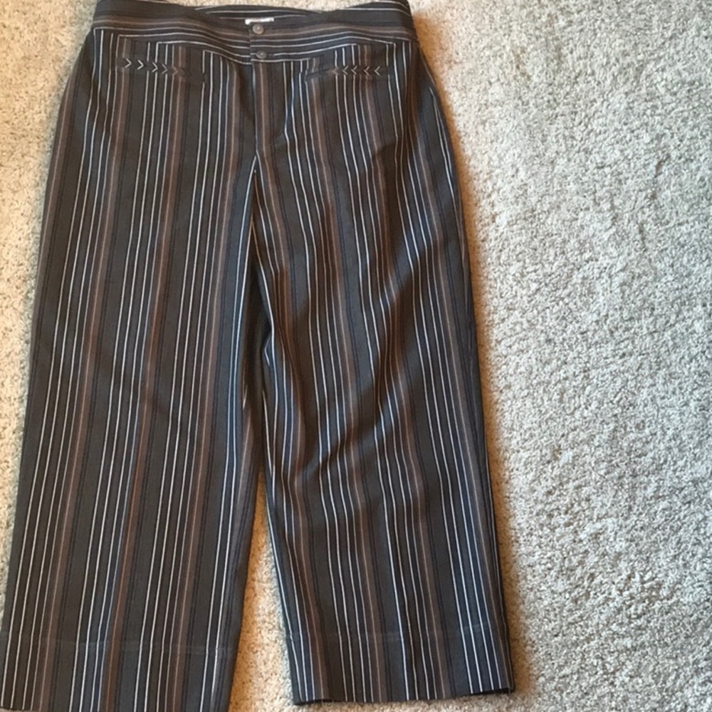 Women’s cotton cropped striped Chico’s pants, Chico’s size 2.5